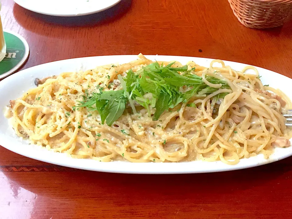 Snapdishの料理写真:Mushroom Balcon Cream Pasta|Satoshi Fudeyamaさん