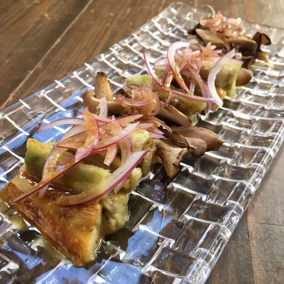 焼き茄子と焼き舞茸の和風カルパッチョ風|七海さん