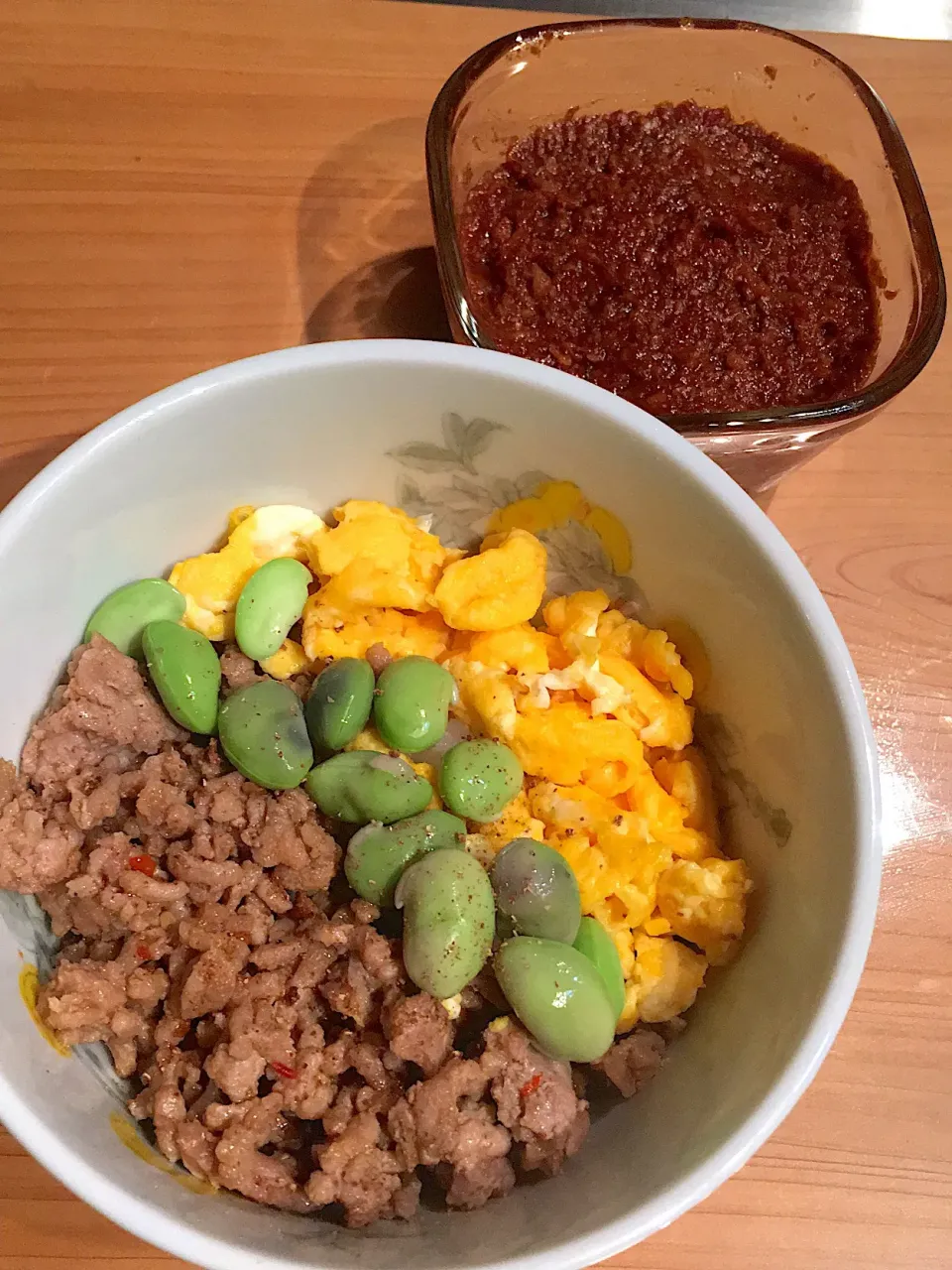 Snapdishの料理写真:花椒香る中華風三色丼|mikoさん