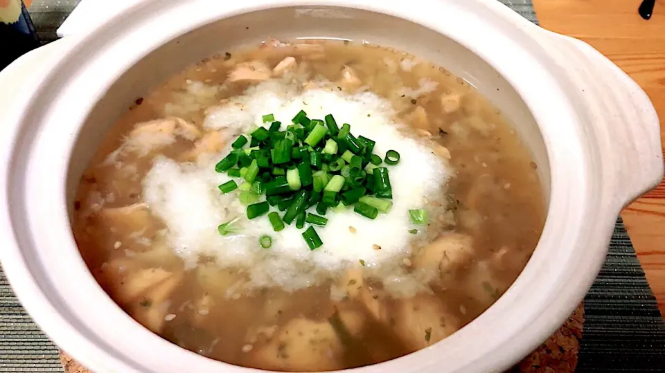 鮭と菜っ葉のふんわり雑炊|なちょすけさん