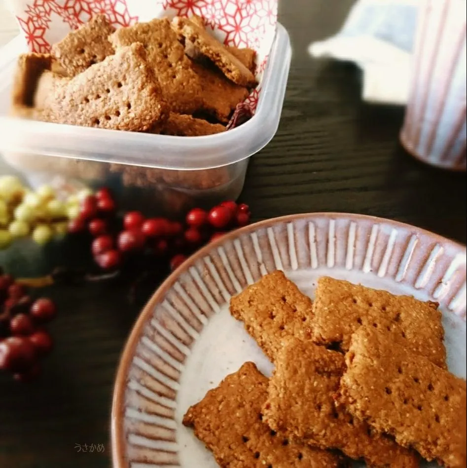 Snapdishの料理写真:ザクザク！グラハムクッキー|うさかめさん