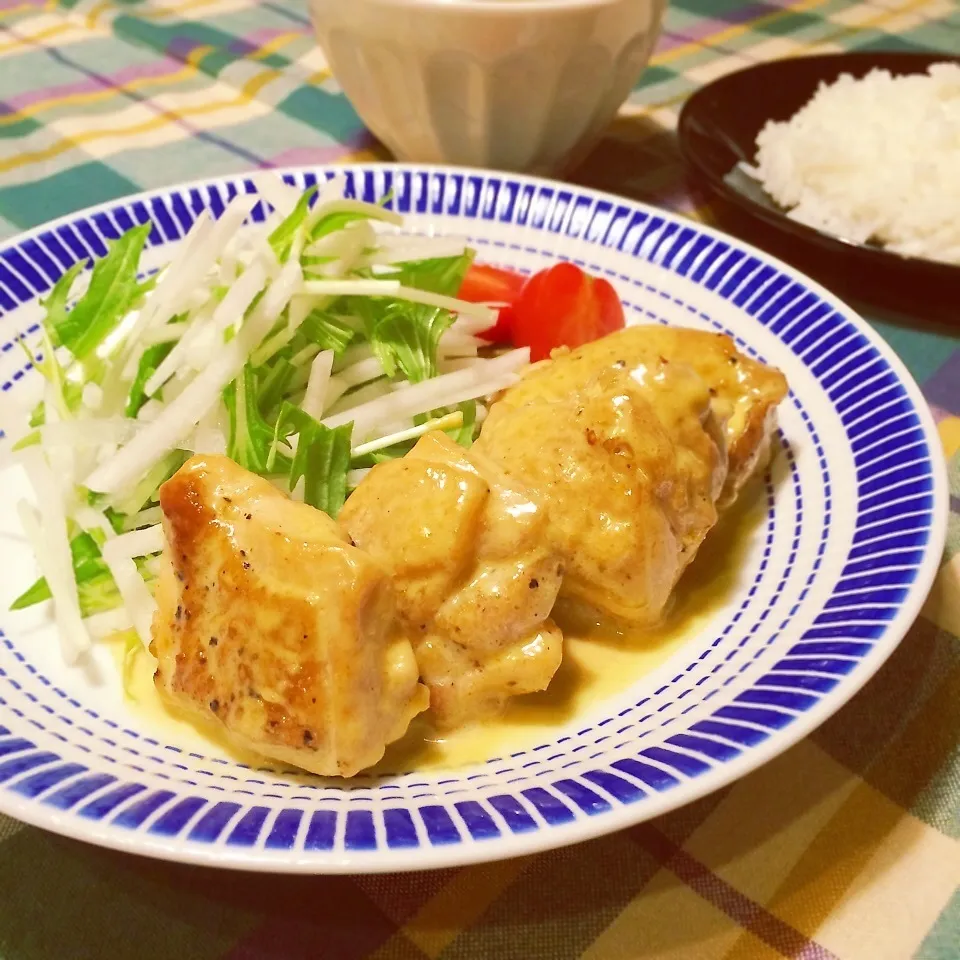 カレークリームソース♪のチキンソテー♪|ニコさん