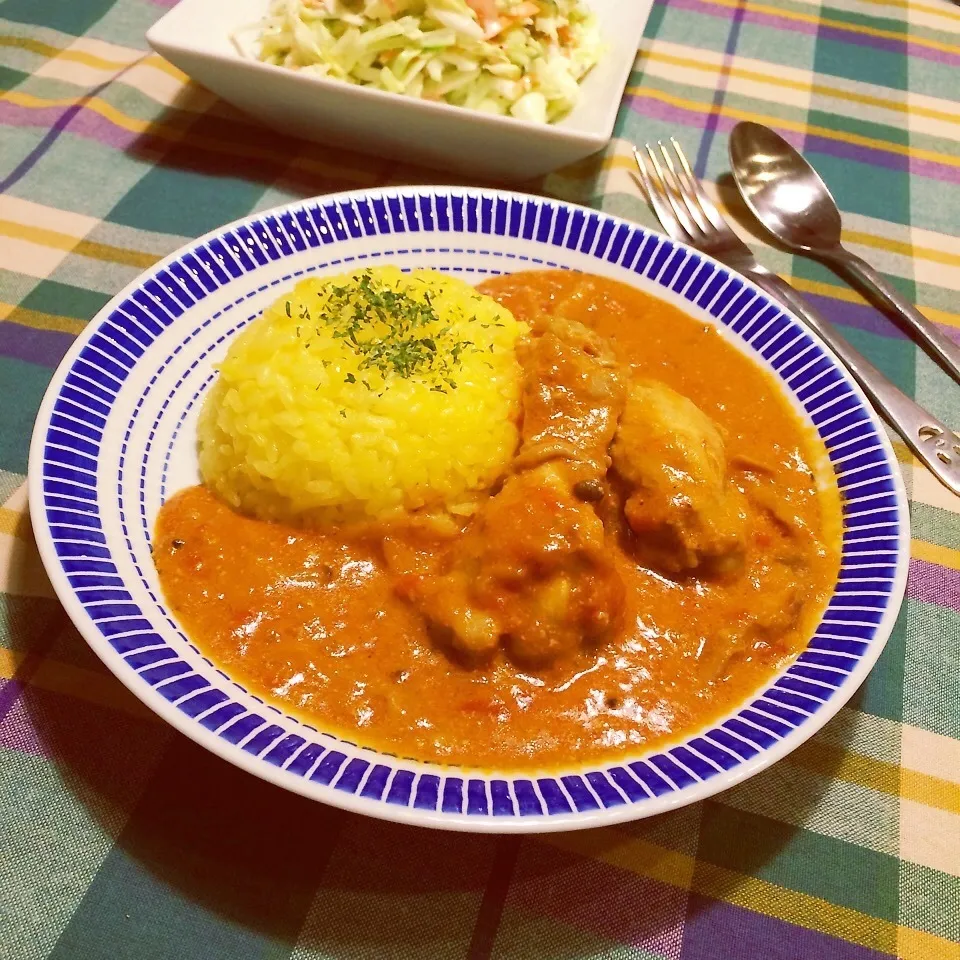 サフランライスで♪チキンバターカレー♪|ニコさん