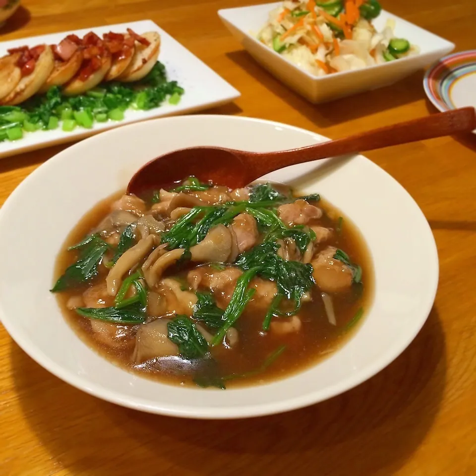 鶏肉とほうれん草の治部煮♪|ニコさん