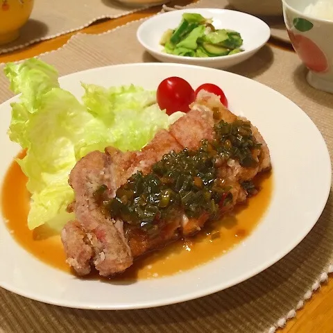 鶏のから揚げ♪ピリ辛ねぎソース♪|ニコさん