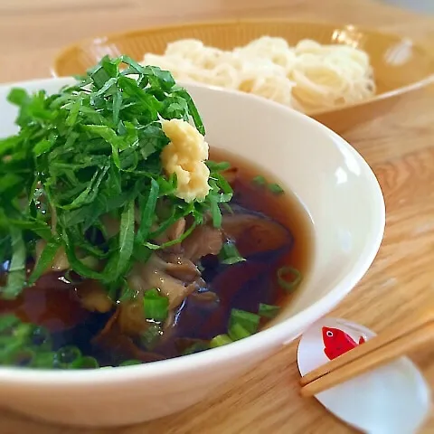 Snapdishの料理写真:アツアツつけ汁で♪素麺♪|ニコさん