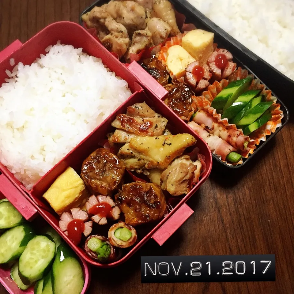 Snapdishの料理写真:男子高校生兄弟弁当|TOMOさん