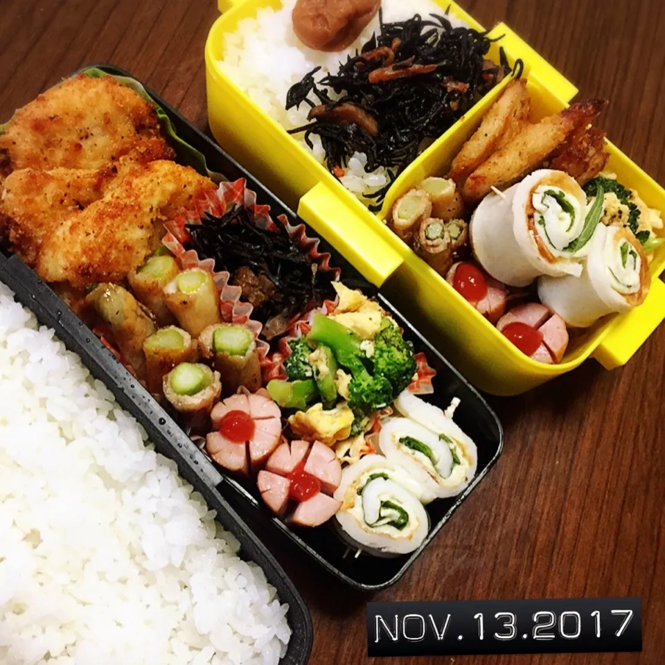 Snapdishの料理写真:男子高校生&母弁当|TOMOさん