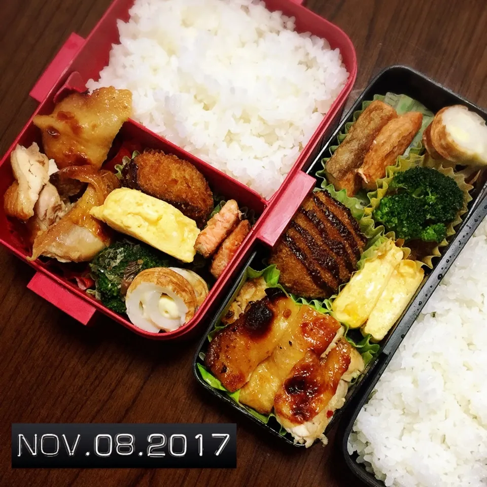 Snapdishの料理写真:男子高校生兄弟弁当|TOMOさん