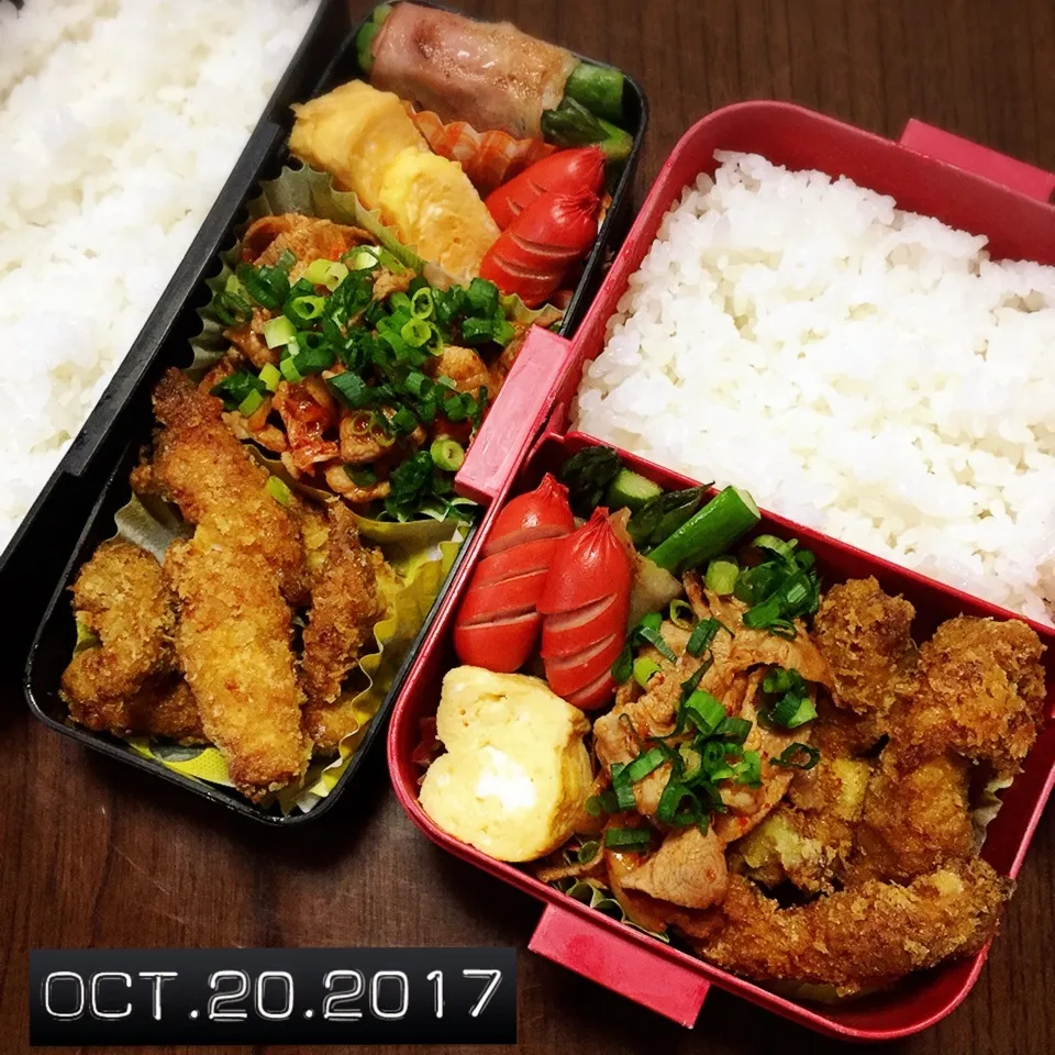 Snapdishの料理写真:男子高校生兄弟弁当|TOMOさん