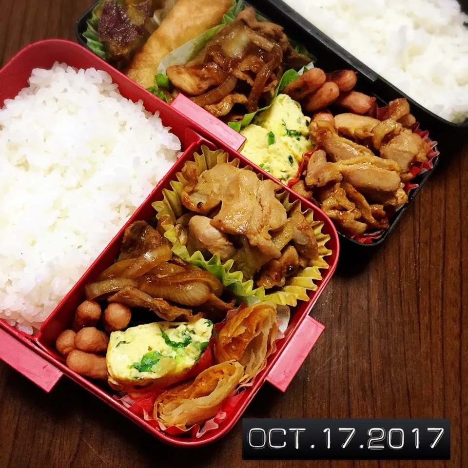 Snapdishの料理写真:男子高校生兄弟弁当|TOMOさん