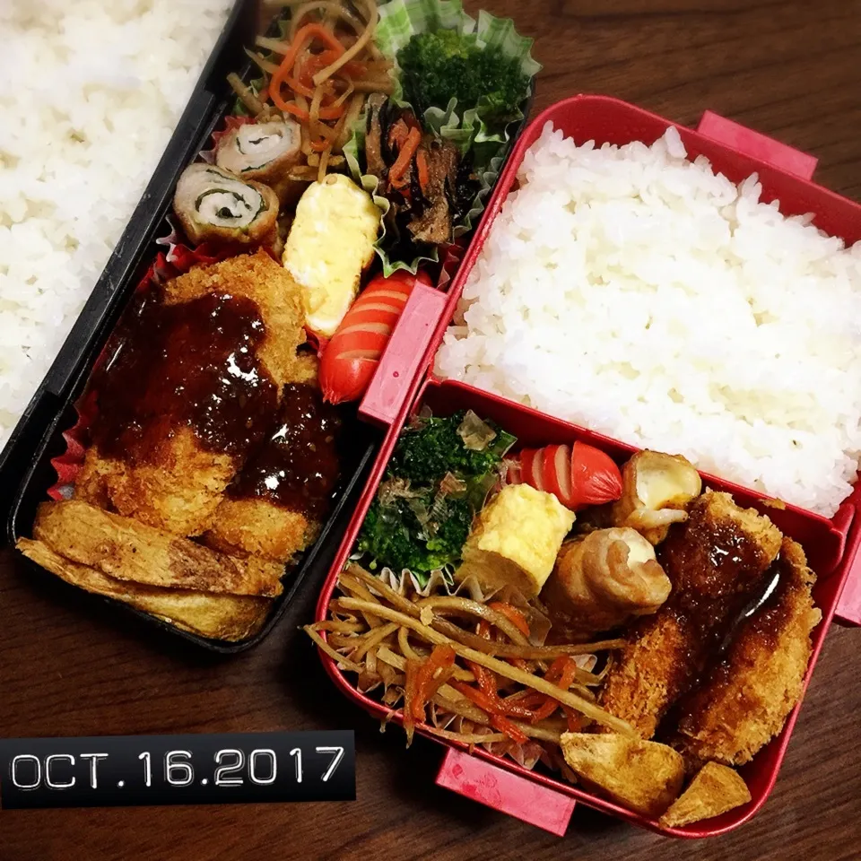 Snapdishの料理写真:男子高校生兄弟弁当|TOMOさん