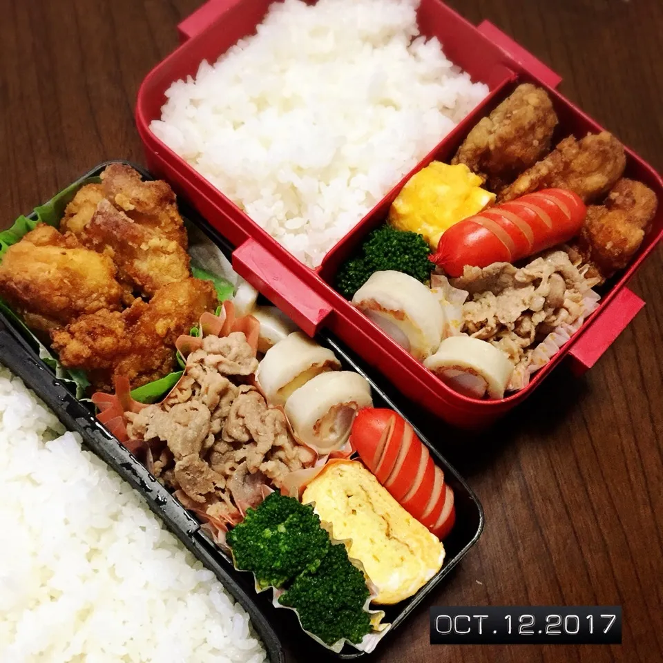 Snapdishの料理写真:男子高校生兄弟弁当|TOMOさん