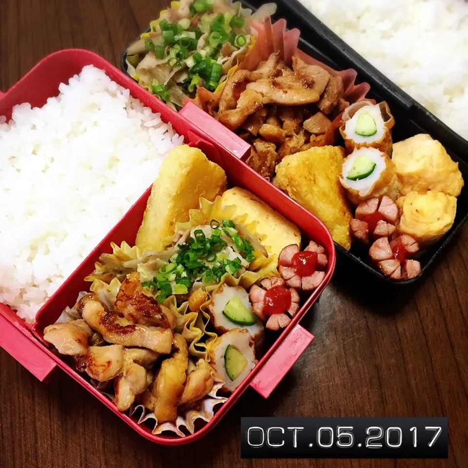 Snapdishの料理写真:男子高校生兄弟弁当|TOMOさん