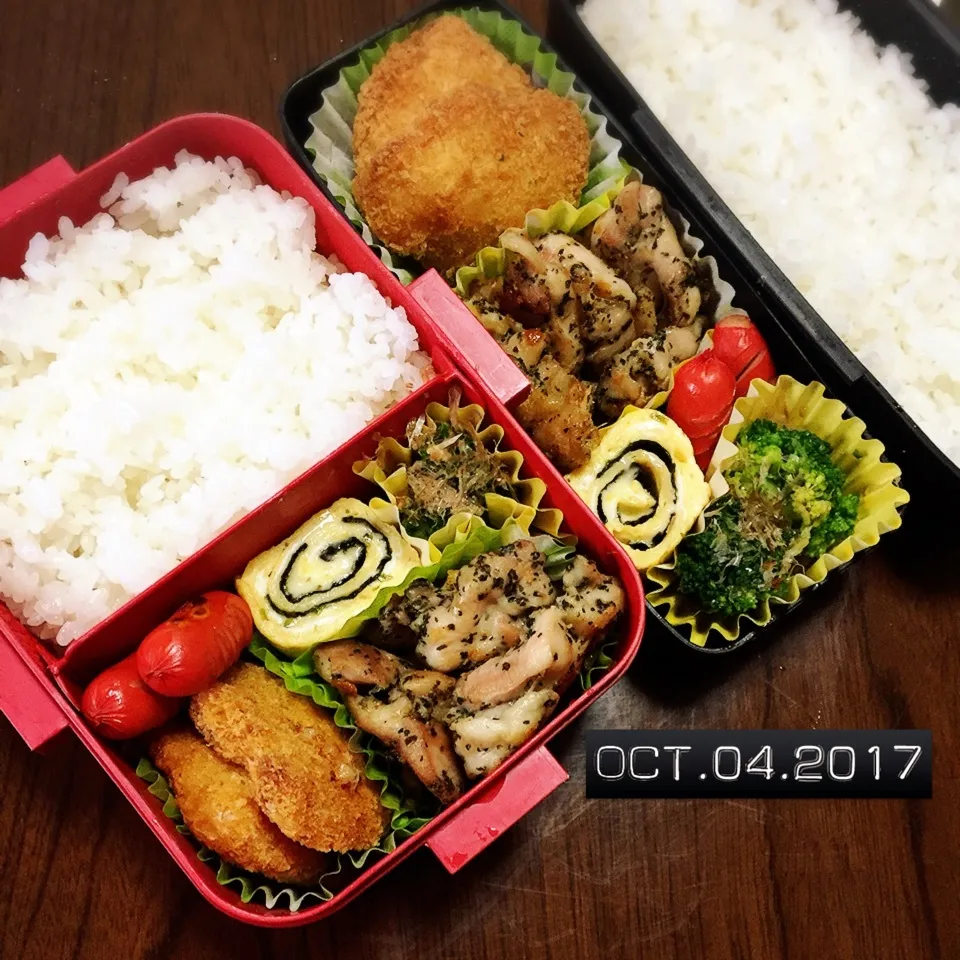 Snapdishの料理写真:男子高校生兄弟弁当|TOMOさん