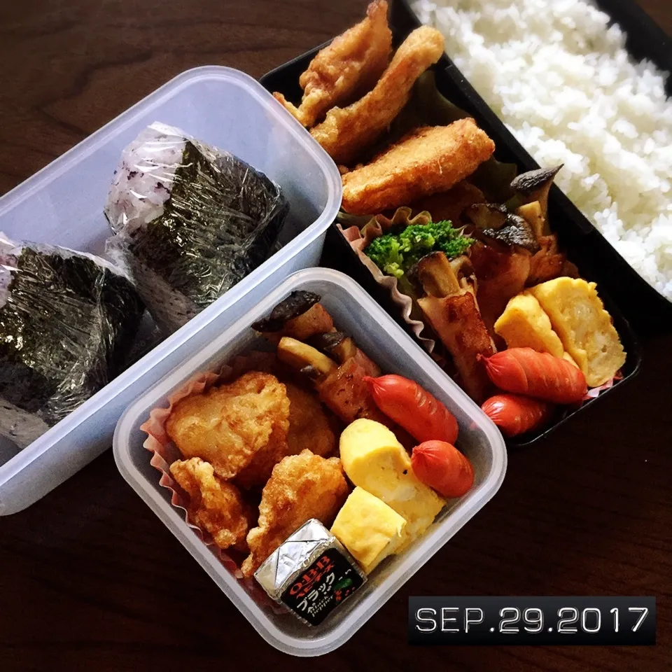 Snapdishの料理写真:男子高校生兄弟弁当|TOMOさん