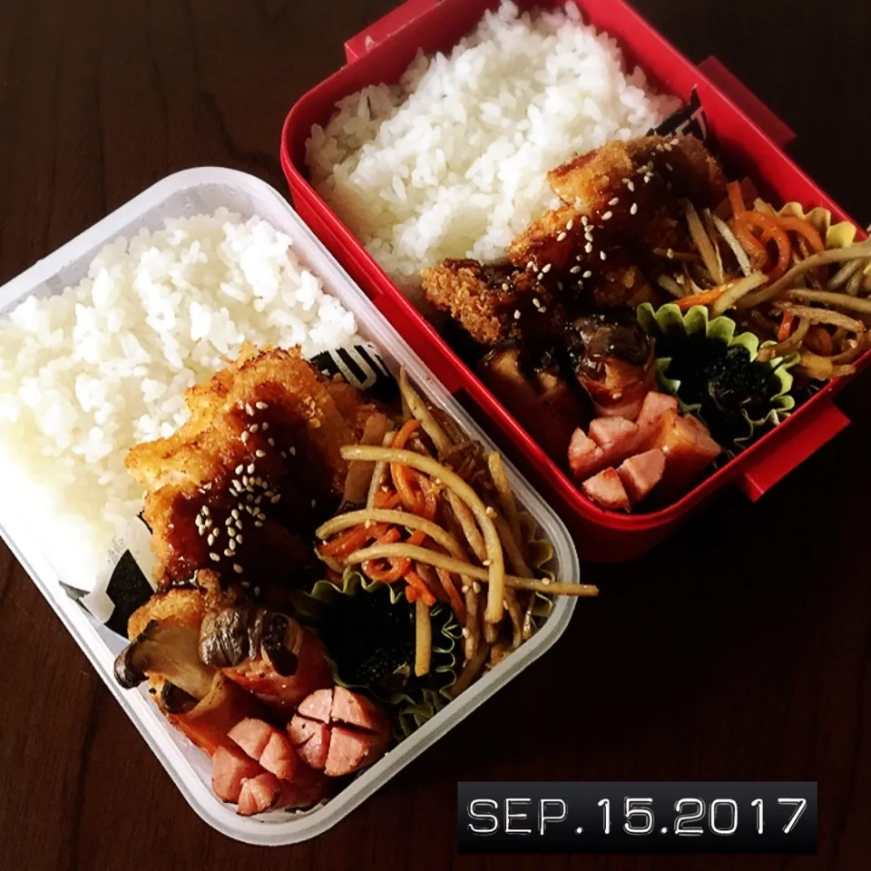 Snapdishの料理写真:男子高校生兄弟弁当|TOMOさん