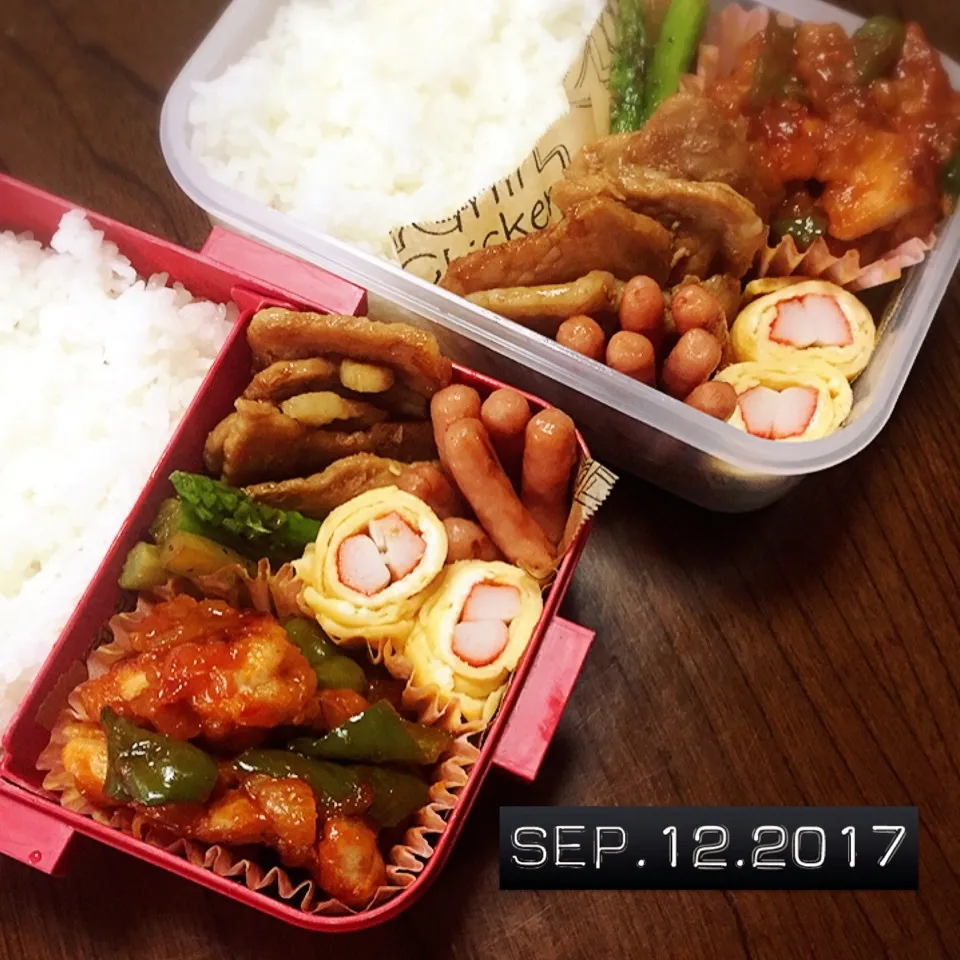 Snapdishの料理写真:男子高校生兄弟弁当|TOMOさん