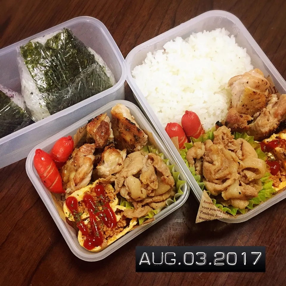 Snapdishの料理写真:男子高校生兄弟弁当|TOMOさん