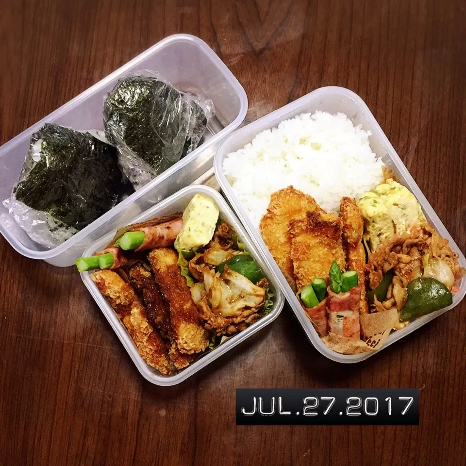 Snapdishの料理写真:男子高校生兄弟弁当|TOMOさん