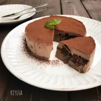 砂糖も生クリも無し❤️トリプルショコラのチーズケーキ