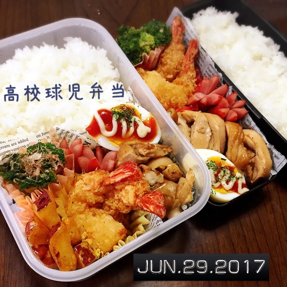 Snapdishの料理写真:男子高校生兄弟弁当|TOMOさん