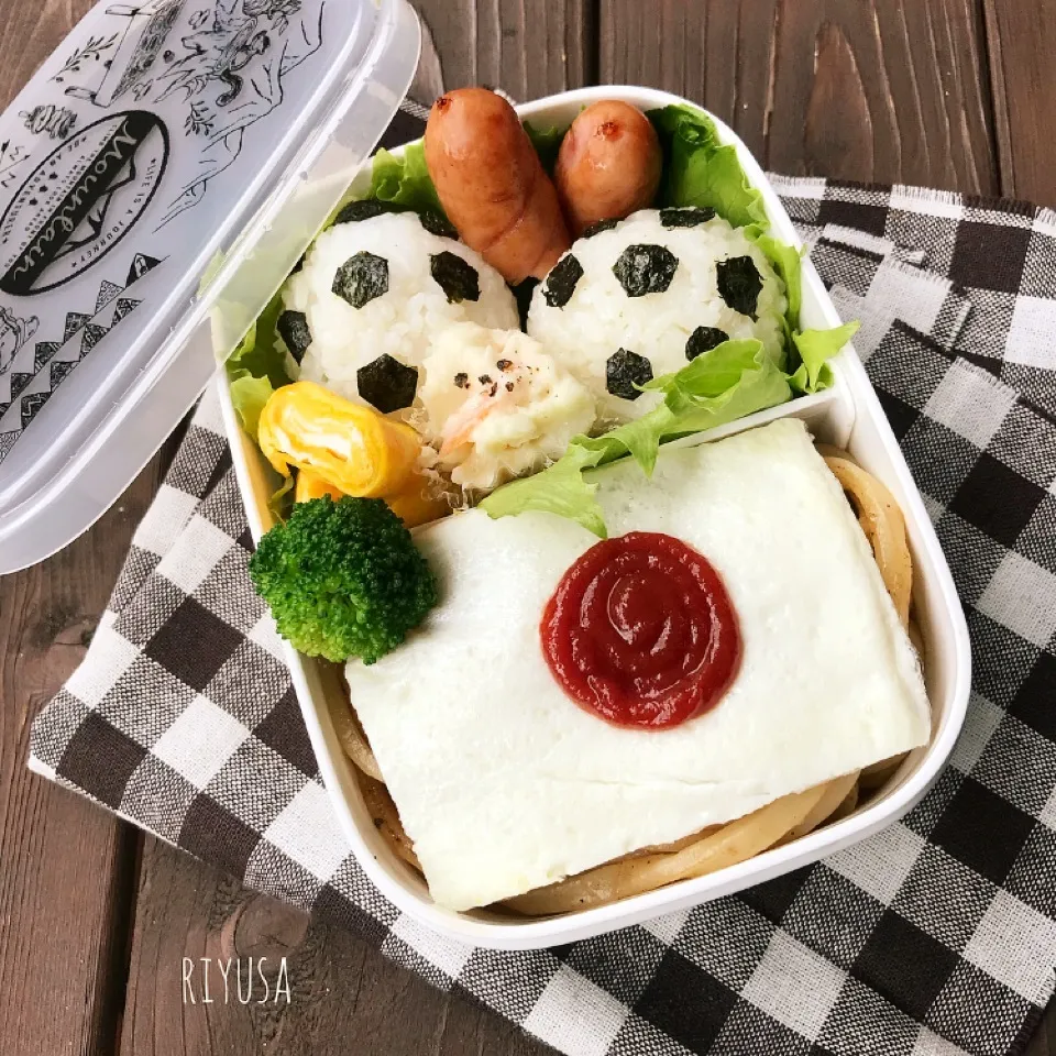 頑張れ日本！！ガッツリ満腹❤️応援弁当|riyusaさん