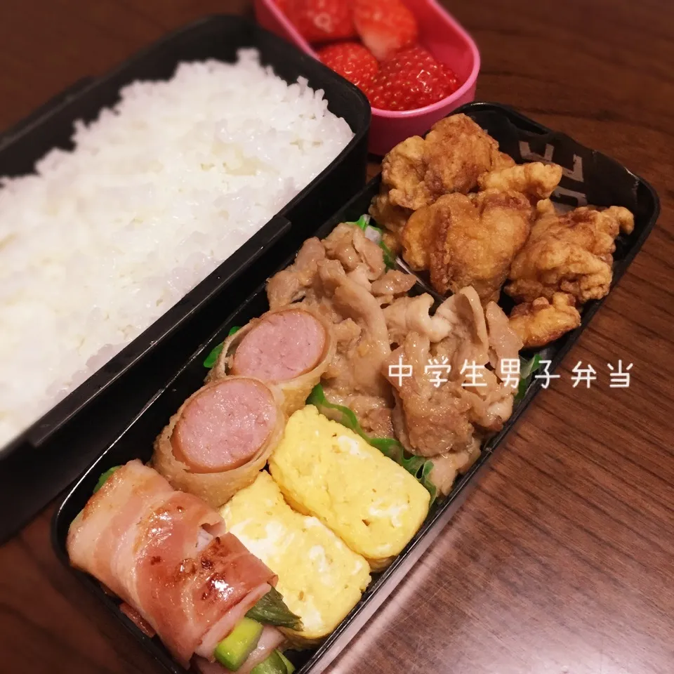 Snapdishの料理写真:中2次男弁当|TOMOさん