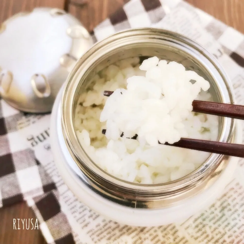 炊飯器いらないょ〜❤️スープジャーで作れる❤️ふっくらご飯|riyusaさん