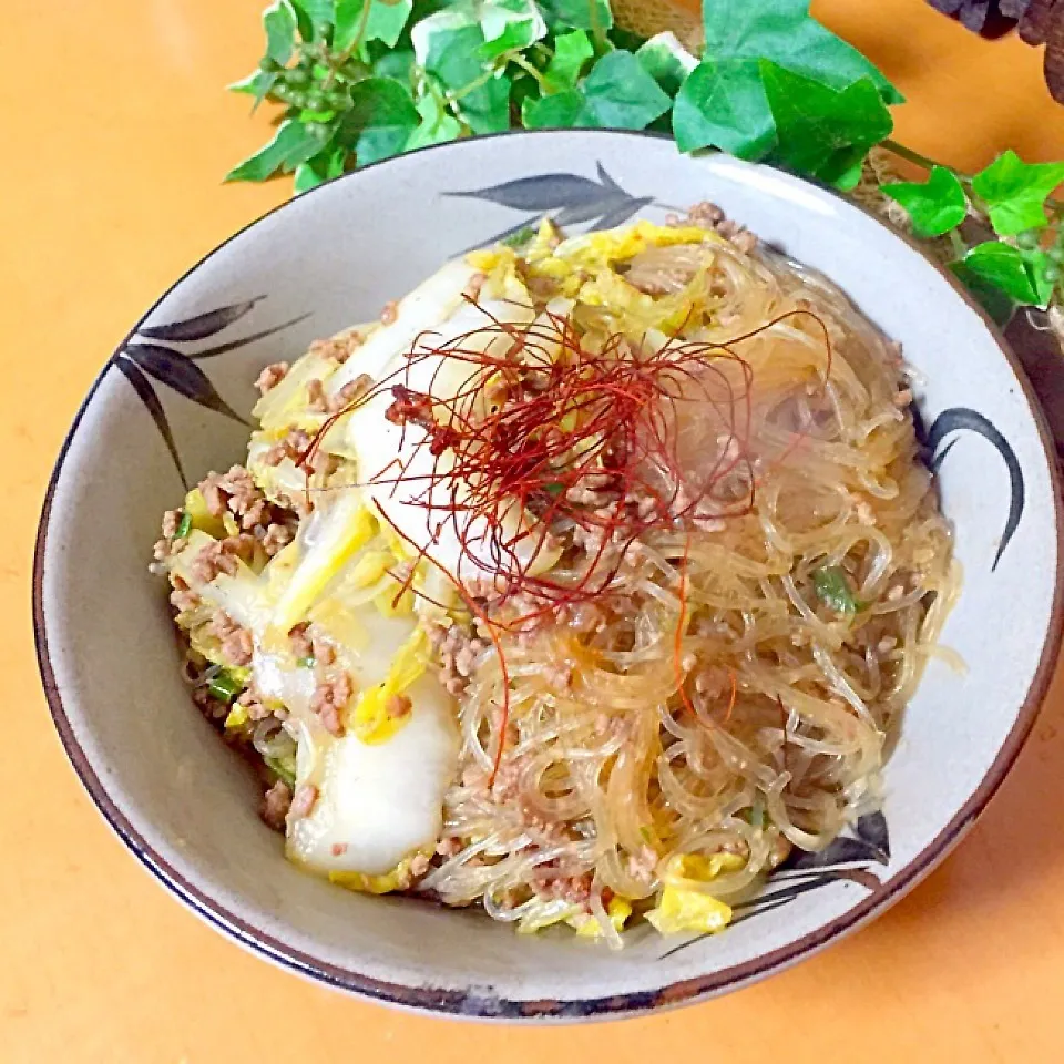 野菜嫌いの息子もペロリ‼︎旨辛白菜麻婆春雨♪|サリーさん