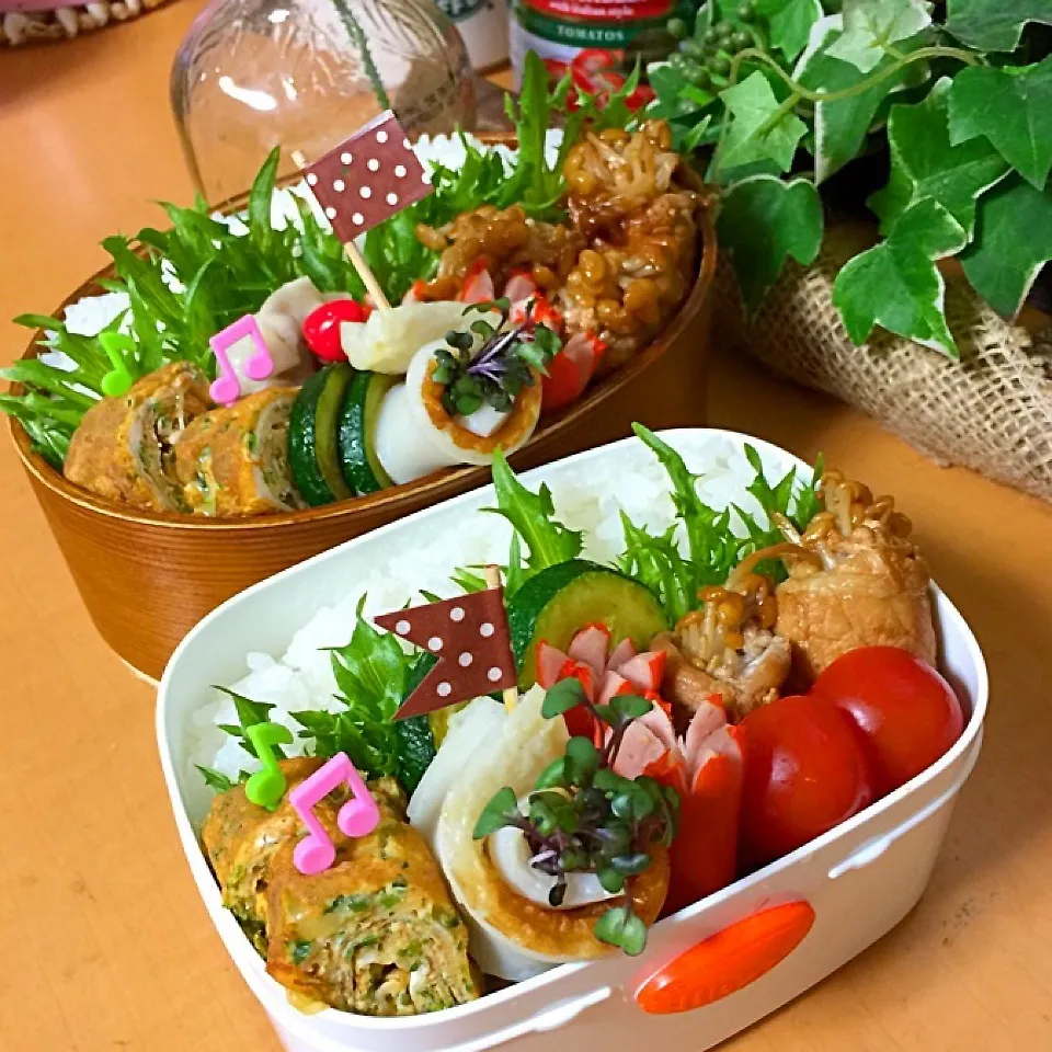 Snapdishの料理写真:娘と息子のお弁当♪|サリーさん