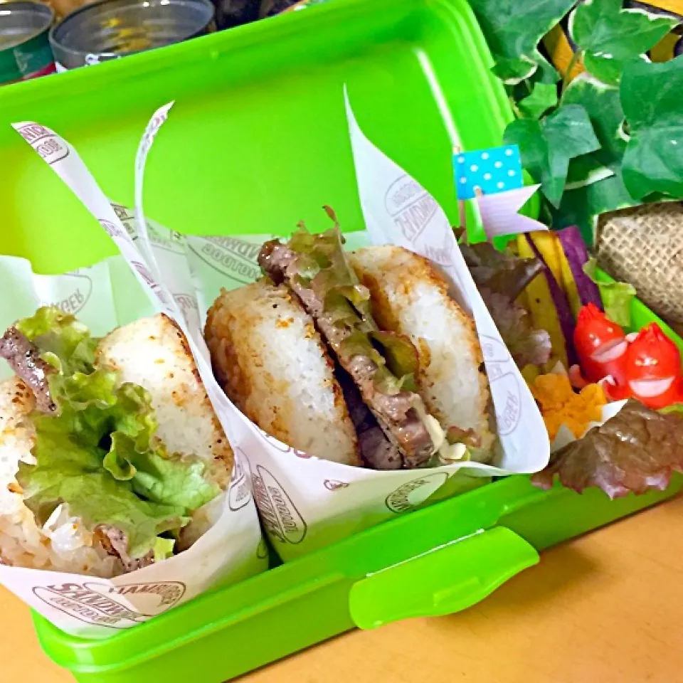 息子体育祭はステーキライスバーガー弁当☆|サリーさん