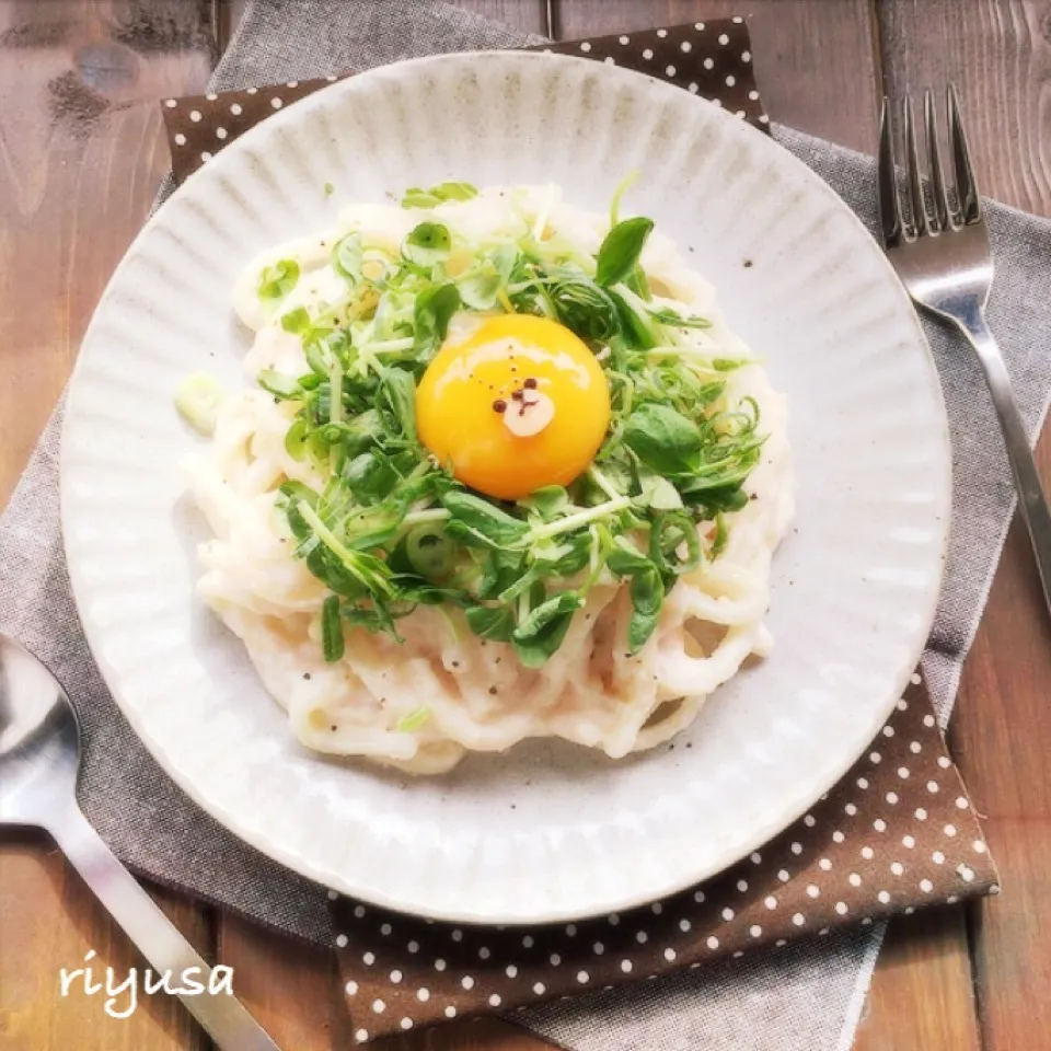 10分cook❤️主婦のお助けレシピ❤️明太子クリームうどん|riyusaさん