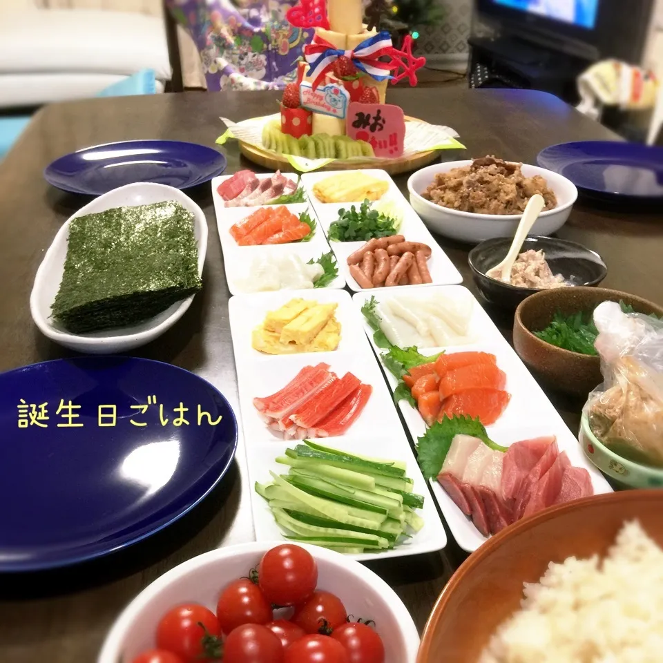 Snapdishの料理写真:手巻き寿司♪|み〜さん