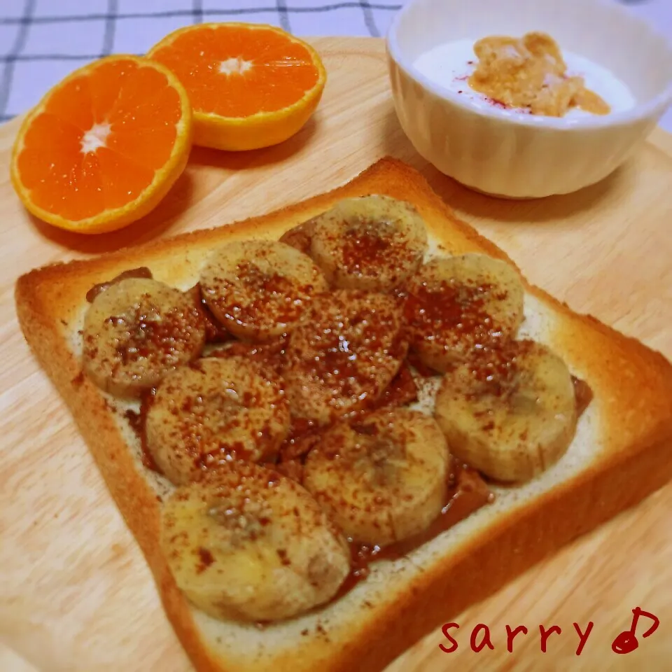 焼きチョコバナナトースト♪|サリーさん