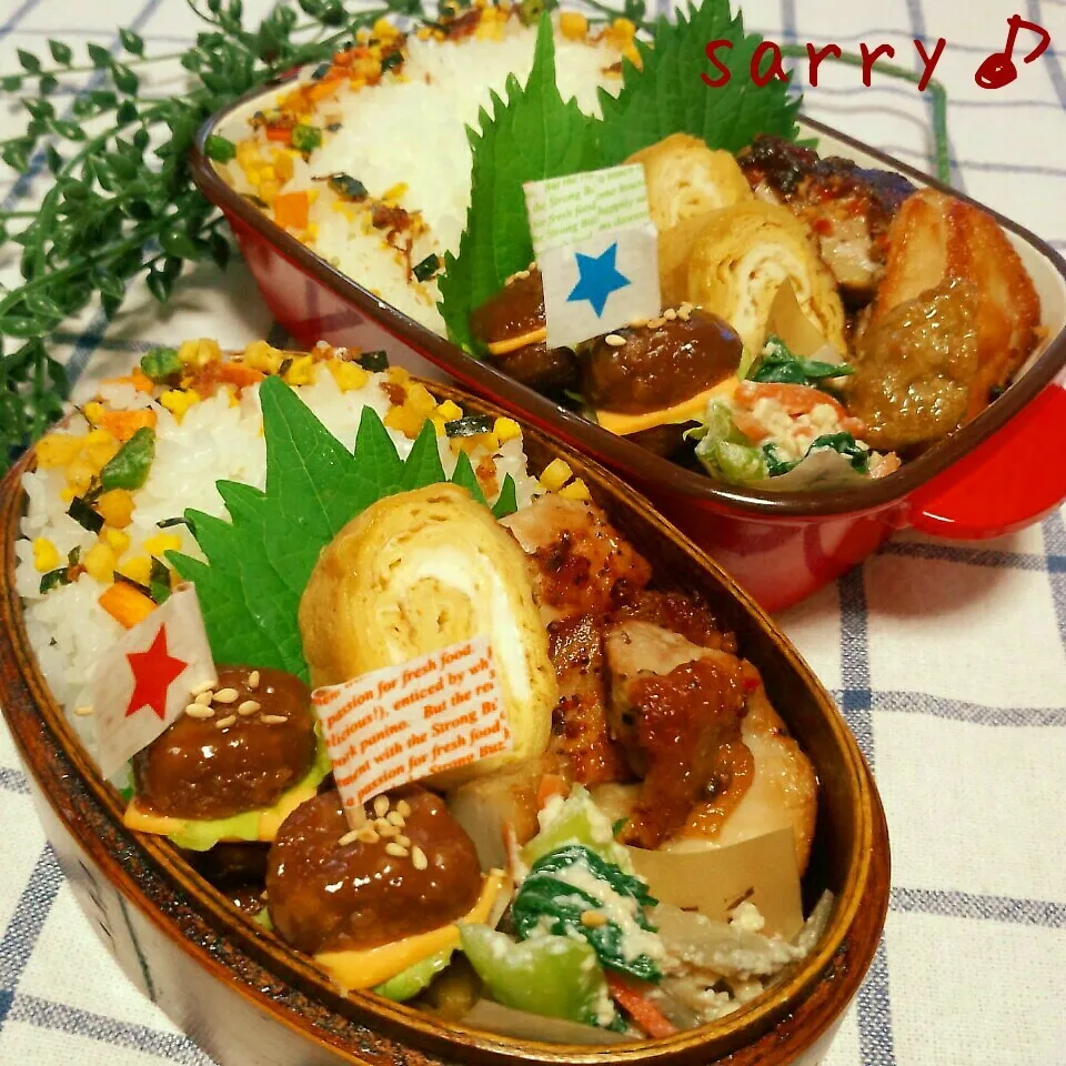 ミートボールdeミニハンバーガー弁当♪|サリーさん
