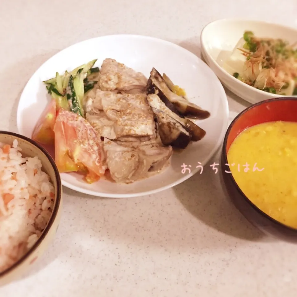 Snapdishの料理写真:甥っ子の宿題を代わりにやりましたの晩ご飯|はなさん