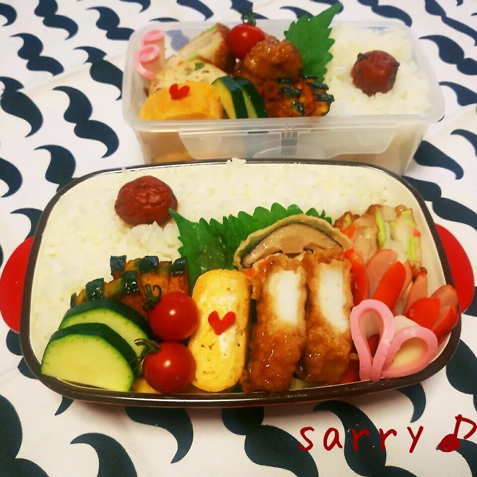 Snapdishの料理写真:旦那さんとMy弁当♪|サリーさん