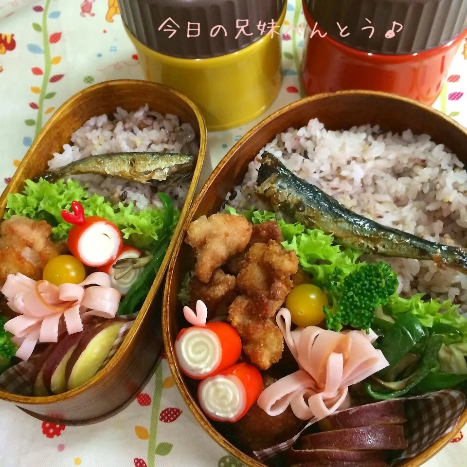 今日の兄妹弁当|はなさん