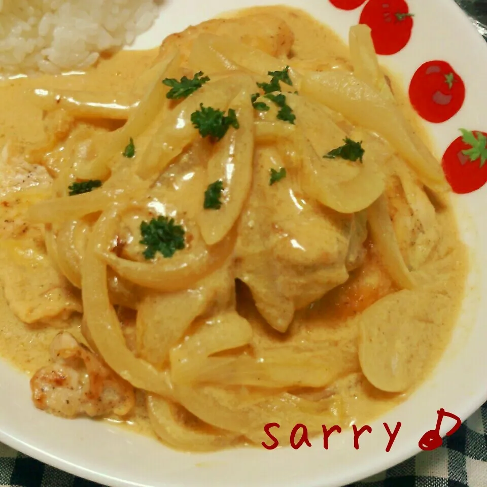 鶏胸肉のカレークリーム煮♪|サリーさん