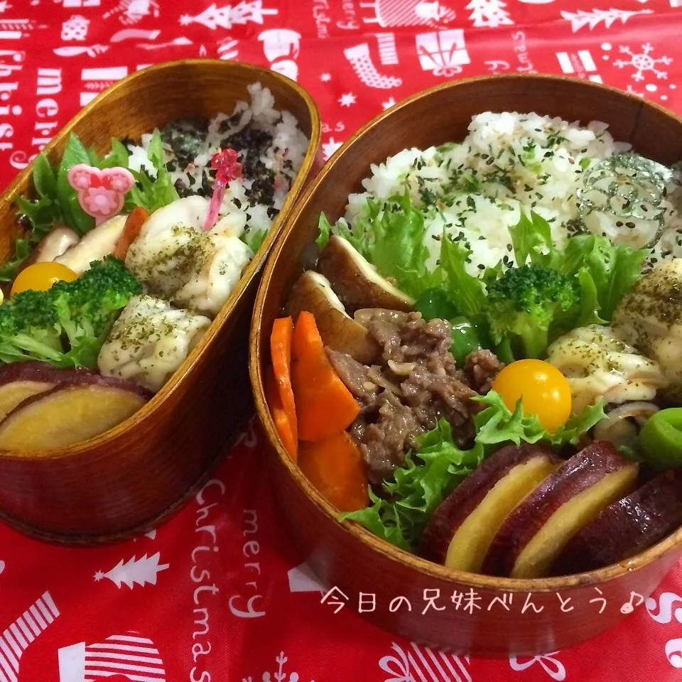 今日の兄妹弁当|はなさん