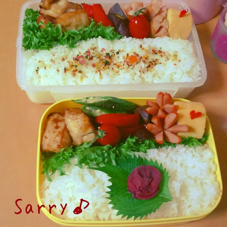 初旦那と息子のお弁当♪|サリーさん