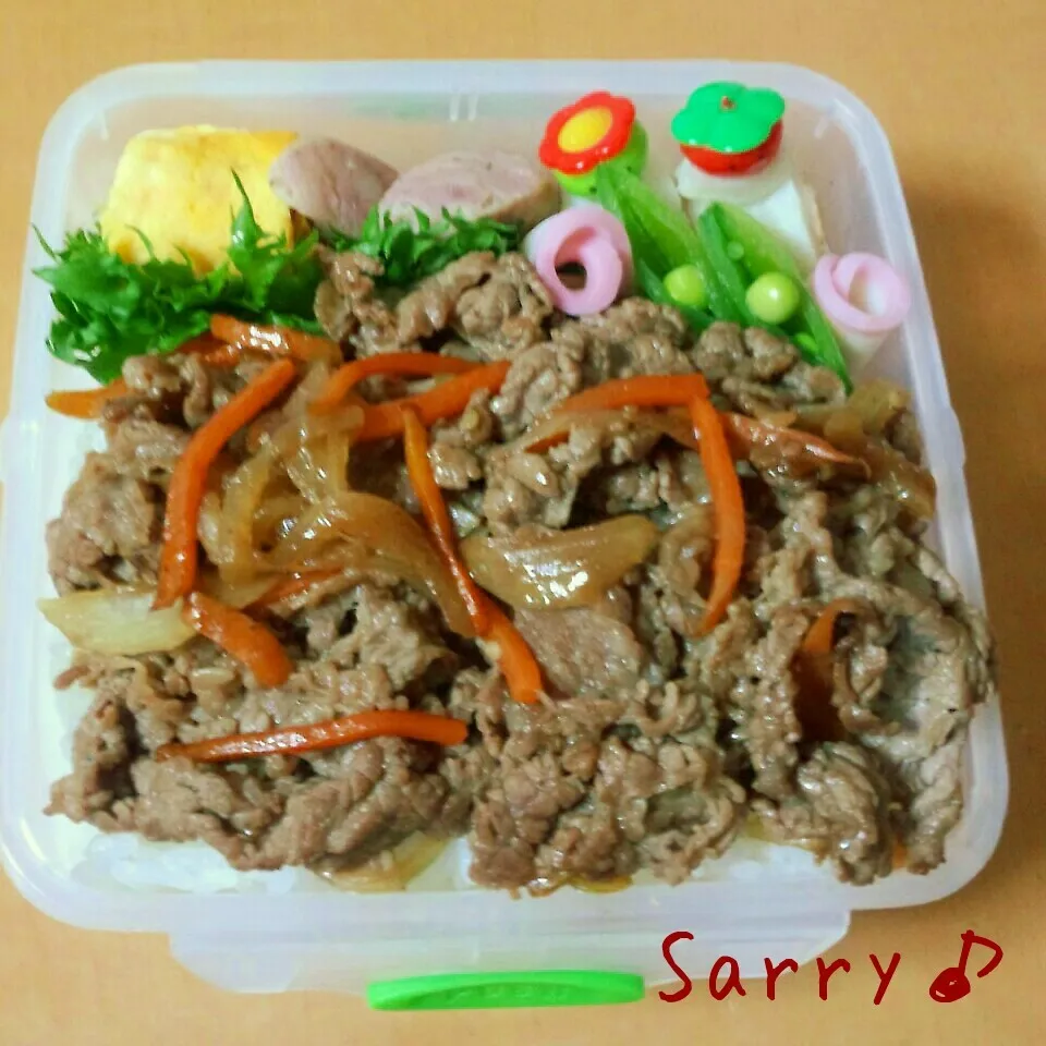 Snapdishの料理写真:息子の焼肉弁当♪|サリーさん