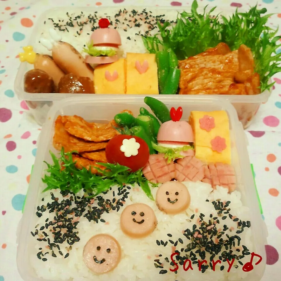 娘と息子のお弁当♪|サリーさん