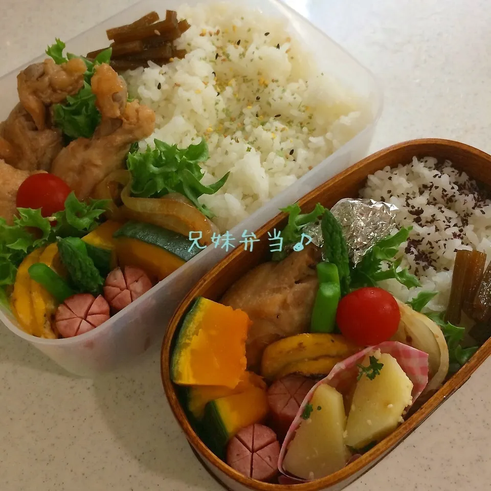 今日の兄妹弁当|はなさん