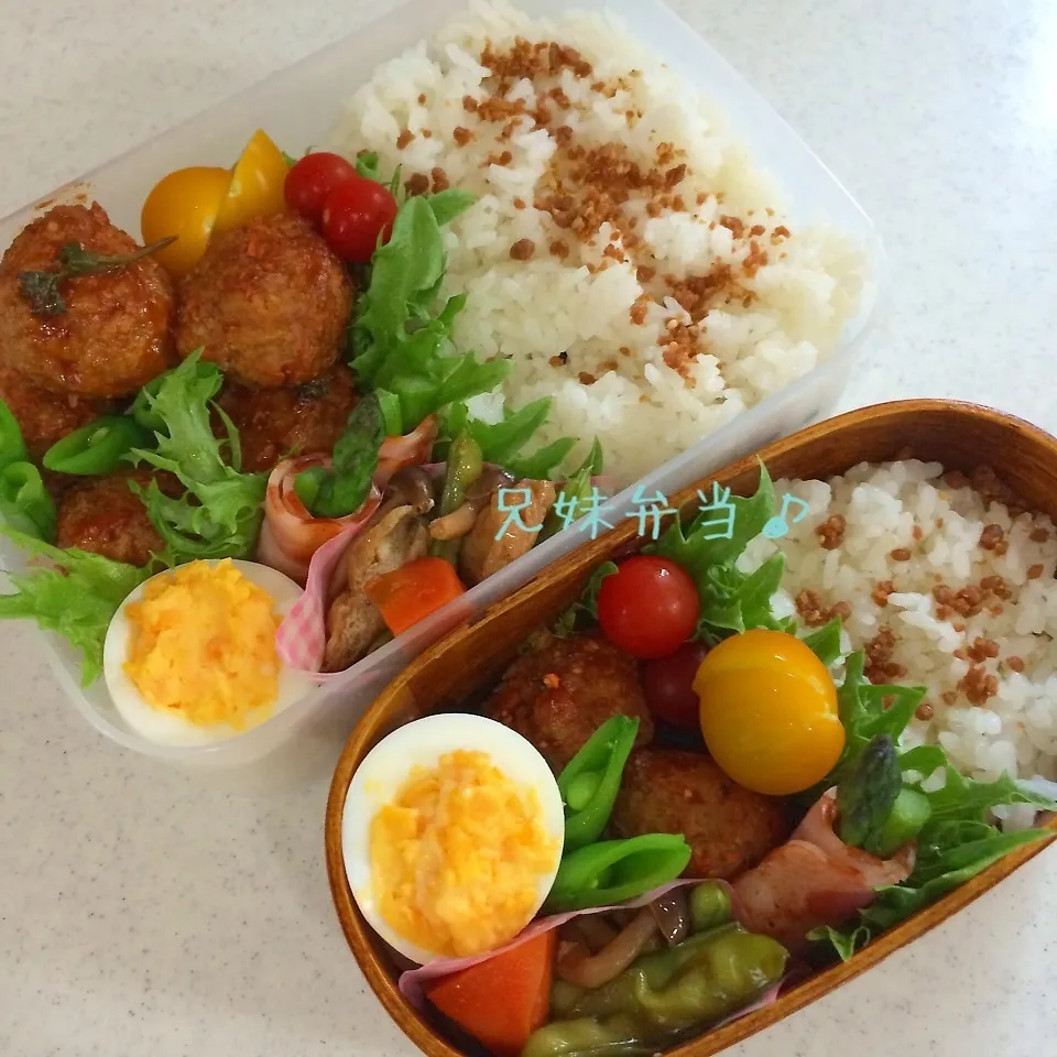 今日の兄妹弁当|はなさん