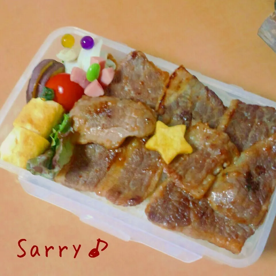 息子のザ・肉弁当☆|サリーさん