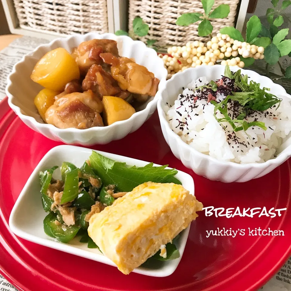 ♡♡お弁当の残りde 朝ごはん♡♡|ユッキーさん