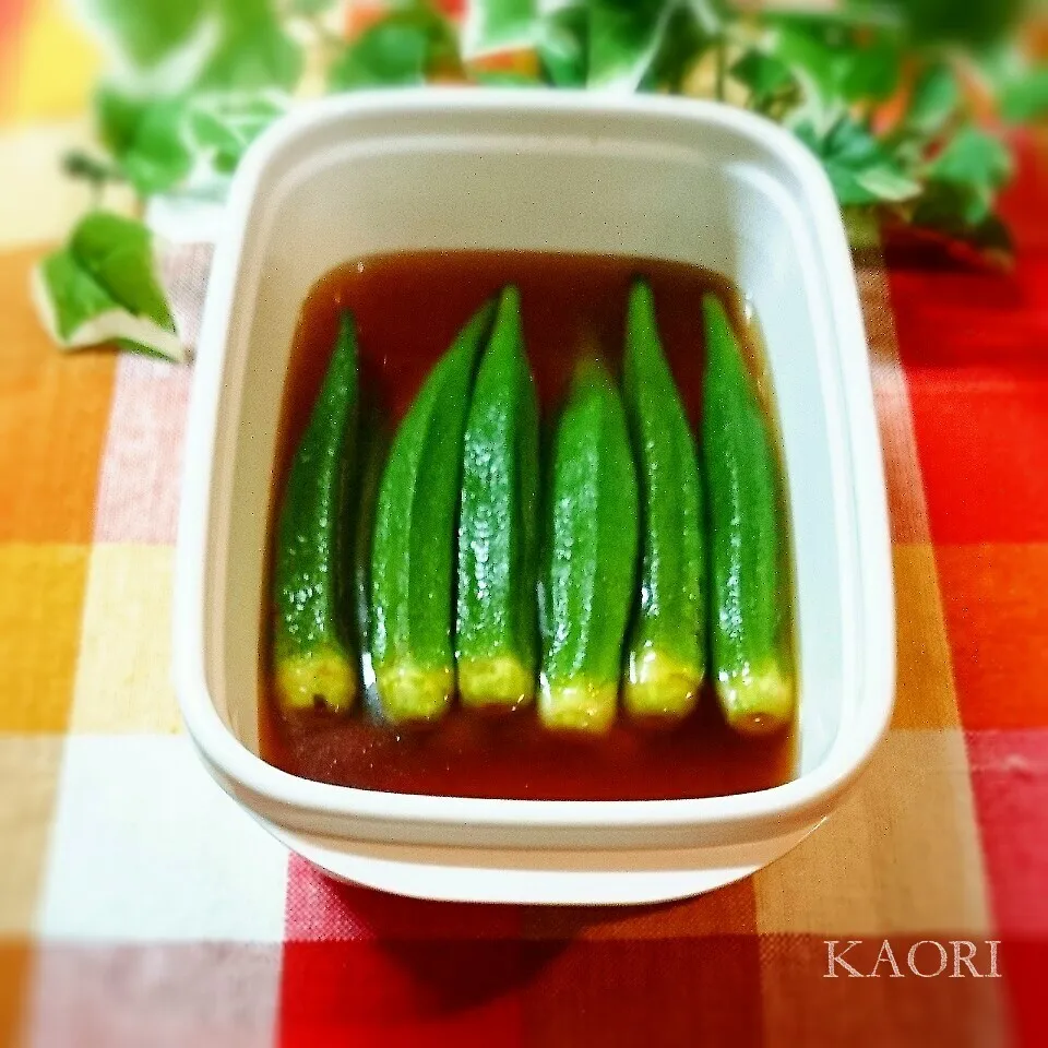 常備菜☆オクラのめんつゆワサビ漬け♪|くいしんぼうさん