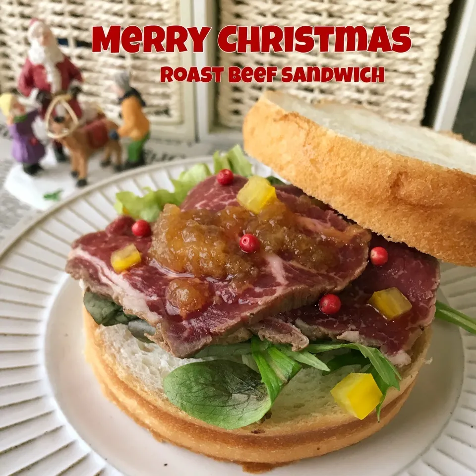 Snapdishの料理写真:🎄ちたこちゃんの絶品ローストビーフdeサンドイッチ🎄|ユッキーさん